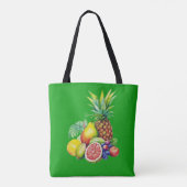 Tropische Obstcollage Tasche (Rückseite)