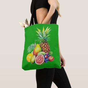Tropische Obstcollage Tasche