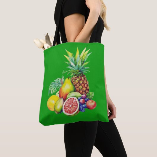 Tropische Obstcollage Tasche (Von Nahem)