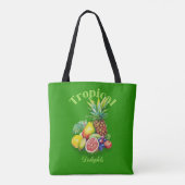Tropische Obstcollage Tasche (Rückseite)