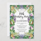 Tropische Obstgärten Sommer 18. Geburtstagsparty Einladung (Vorderseite)
