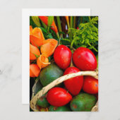 Tropische Obstkarte (Vorne/Hinten)