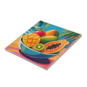 Tropische Obstschale Illustration Fliese (Seite)