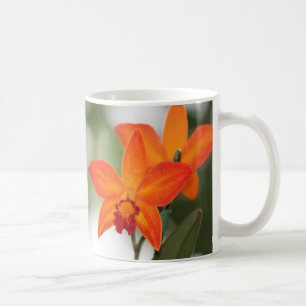 Tropische Orange Orchid-Tasse Kaffeetasse
