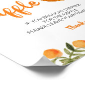 Tropische Orangen-Babydusche-Windelwaschmaschine,  Poster (Ecke)