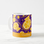 Tropische Orangenscheiben Wedges Zitrusfrüchte Kaffeetasse (Vorderseite Links)