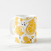 Tropische Orangenscheiben Wedges Zitrusfrüchte Kaffeetasse (Vorderseite Links)