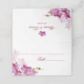 Tropische Orchid-Hochzeit-Platzkarte Platzkarte (Außenseite Aufgefaltet)