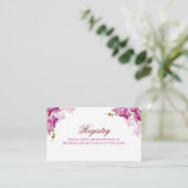 Tropische Orchid-Hochzeitskarte Begleitkarte (Stehend Vorderseite)