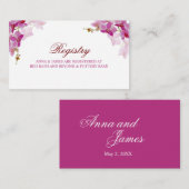 Tropische Orchid-Hochzeitskarte Begleitkarte (Vorne/Hinten)