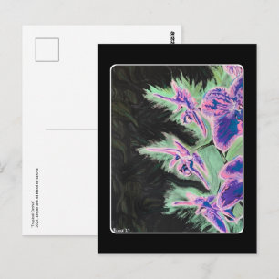 'Tropische Orchidee' Gemälde auf einer Postkarte