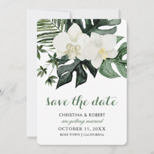 Tropische Orchidee Monstera Botanisch Save The Dat Date