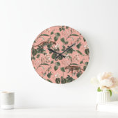 Tropische Orchidee, Schmetterlinge: exotische Wass Große Wanduhr (Zuhause)