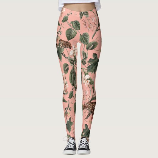 Tropische Orchidee, Schmetterlinge: exotische Wass Leggings (Vorderseite)