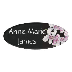 Tropische Orchideen-Blumen-Blumennamensumbau Namenschild