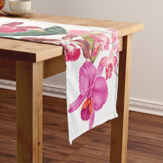 Tropische Orchideen-Blumen-Blumentabellen-Läufer Großer Tischläufer (Beispiel)