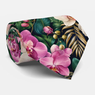 Tropische Orchideen-Botanische Eleganz Krawatte