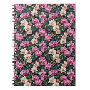Tropische Orchideen-Botanische Eleganz Notizblock