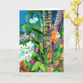 Tropische Orchideen der Hawaii-Karte Karte (Gelbe Blume)