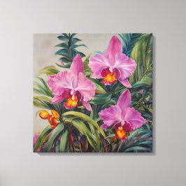 Tropische Orchideen - Leinwand Art Print