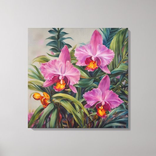 Tropische Orchideen - Leinwand Art Print (Vorderseite)