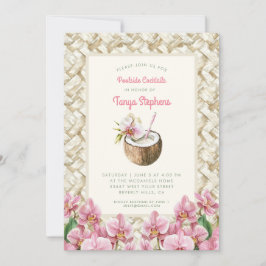 Tropische Orchideen mit Pina Colada | Pool-Party Einladung