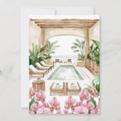 Tropische Orchideen mit Pina Colada | Pool-Party Einladung (Rückseite)