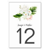 Tropische Orchideen und Magnolien Tischnummer (Rückseite)