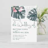 Tropische Orchideenhochzeit Einladung (Stehend Vorderseite)