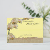 Tropische Orchideenreaktion RSVP Karte (Stehend Vorderseite)