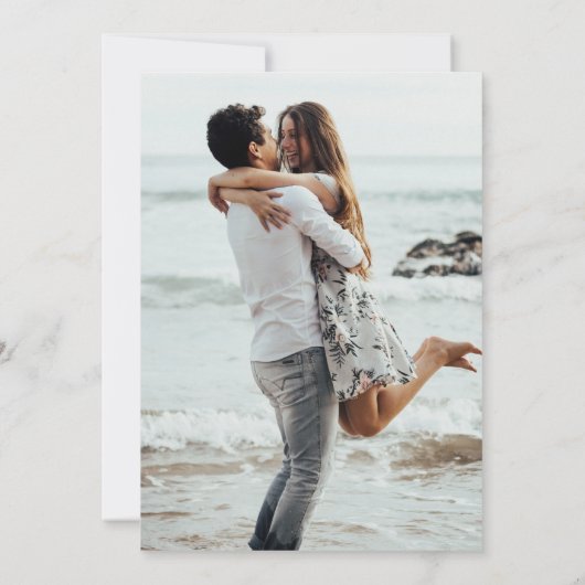 Tropische Orchids Hochzeit Save The Date (Rückseite)