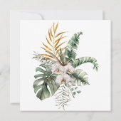 Tropische Orchids Palmen Christliche Hochzeit Einladung (Rückseite)