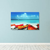 Tropische Ozean Kayak Leinwand (Insitu (Holzboden))