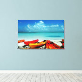 Tropische Ozean Kayak Leinwand (Insitu (Holzboden))