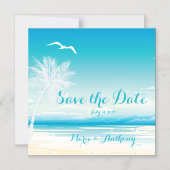 TROPISCHE OZEANTRÄUME Save the Date Magneteinladung (Vorderseite)