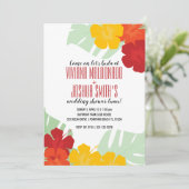 Tropische Paare POLTERABEND Luau Einladung 2 (Stehend Vorderseite)