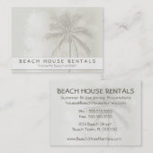Tropische Palm Beach-Mieten Visitenkarte (Vorne/Hinten)