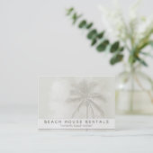 Tropische Palm Beach-Mieten Visitenkarte (Stehend Vorderseite)