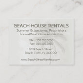 Tropische Palm Beach-Mieten Visitenkarte (Rückseite)