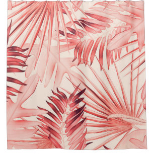 Tropische Palm-Blätter, hawaiianisches Stilmuster. Duschvorhang