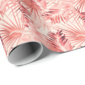 Tropische Palm-Blätter, hawaiianisches Stilmuster. Geschenkpapier (Rolleneckpunkt)