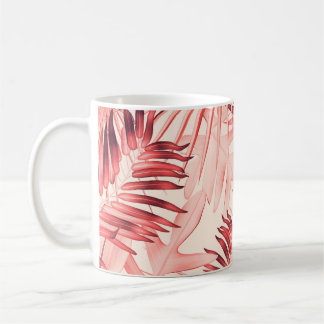 Tropische Palm-Blätter, hawaiianisches Stilmuster. Kaffeetasse