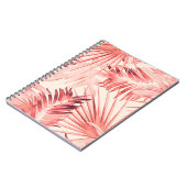 Tropische Palm-Blätter, hawaiianisches Stilmuster. Notizblock (Linke Seite)