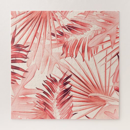 Tropische Palm-Blätter, hawaiianisches Stilmuster. Puzzle (Vertikal)