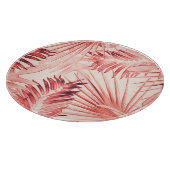 Tropische Palm-Blätter, hawaiianisches Stilmuster. Schneidebrett (Ecke)