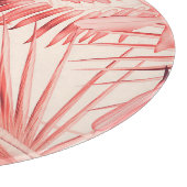 Tropische Palm-Blätter, hawaiianisches Stilmuster. Schneidebrett (Ecke)