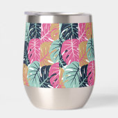 Tropische Palm-Blätter in Rosa und Blau | (Rechts)