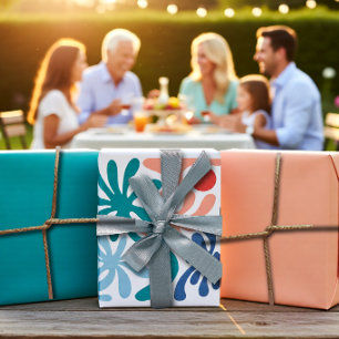Tropische Palm Sommerparty & Familientreffen Geschenkpapier Set