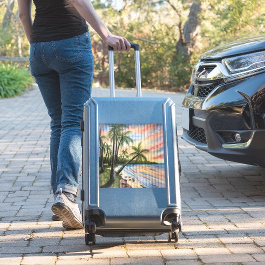 TROPISCHE PALMBÄUME STRANDSTRÄNDE AUFKLEBER (Koffer Insitu)