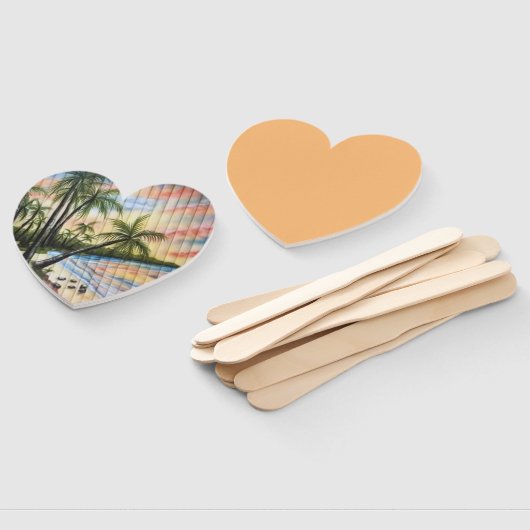 TROPISCHE PALMBÄUME STRANDSTRÄNDE FÄCHER (Non-assembled)